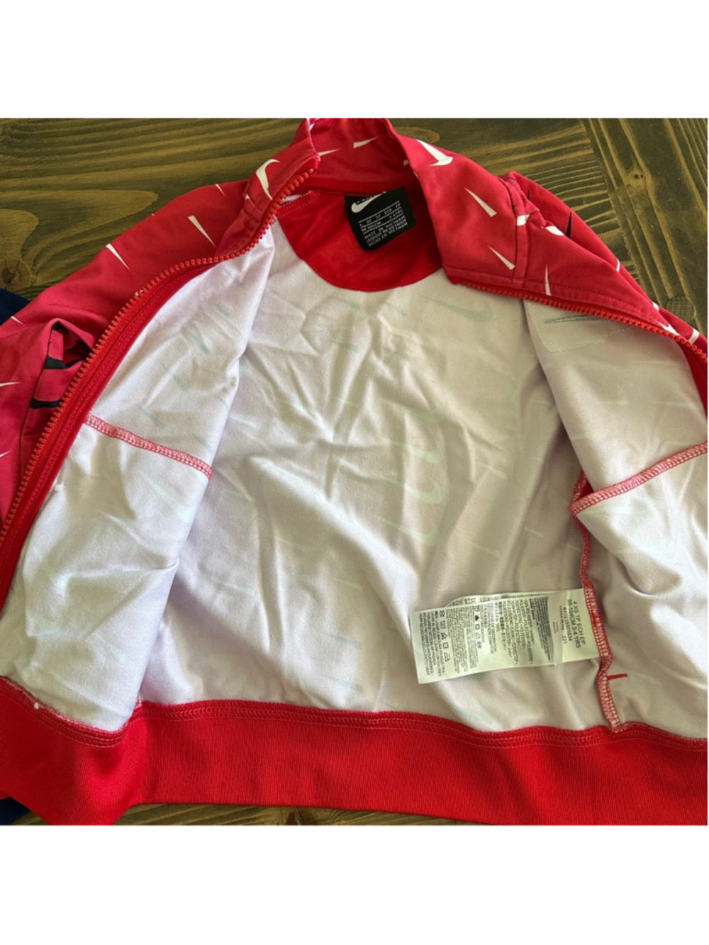 Nike Toddler Track Jacket Bundle 4T Red Blue Full Zip Athletic Set - Picture 6 of 12
